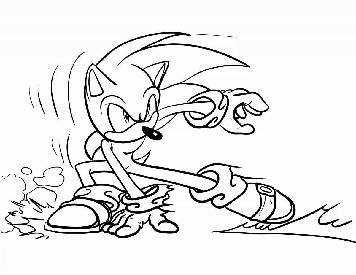 Animated minecraft sonic coloring page