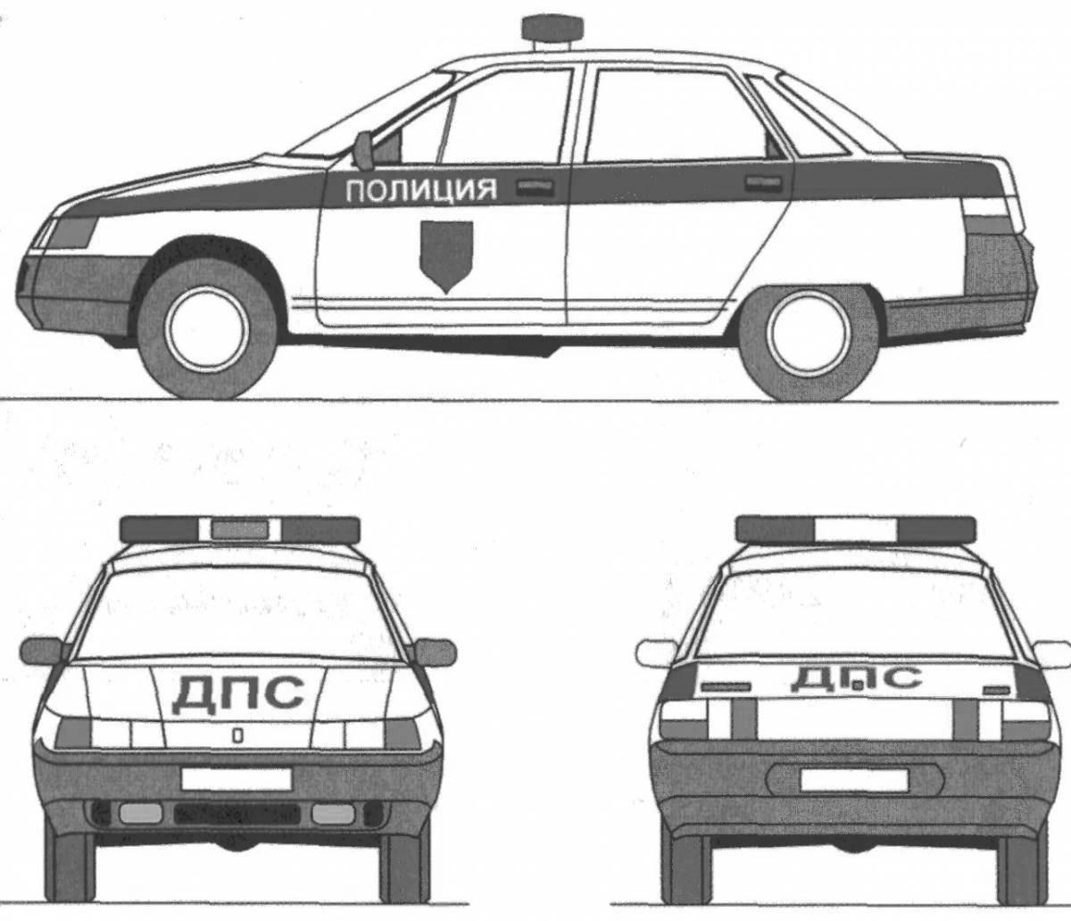 Intriguing coloring lada police