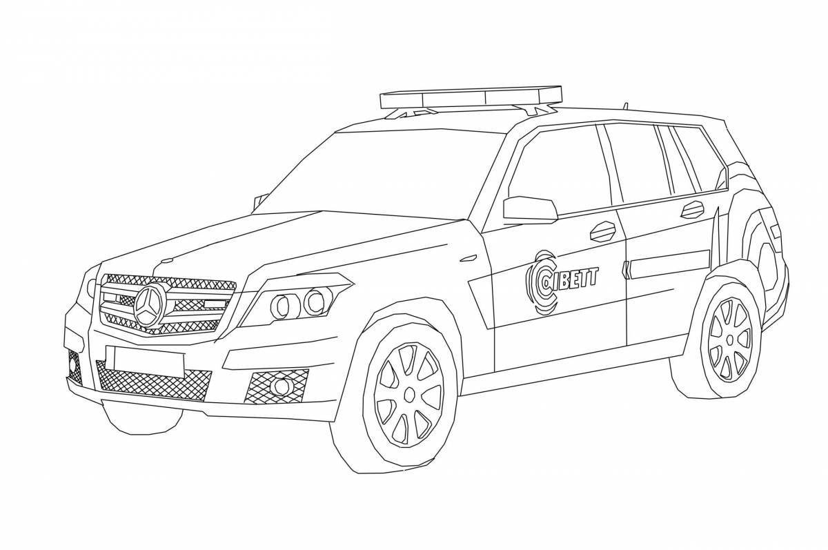 Mysterious lada police coloring book