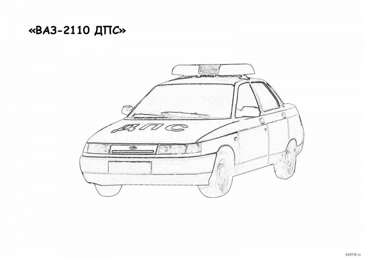 Fun coloring lada police