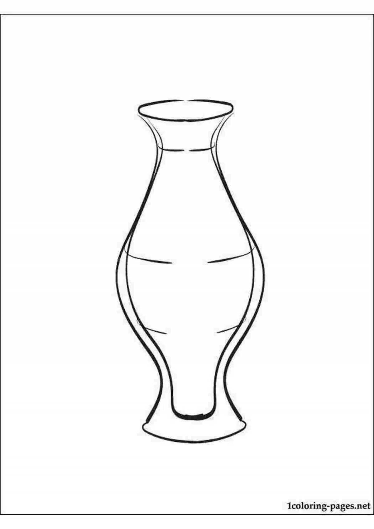Coloring beautiful vase
