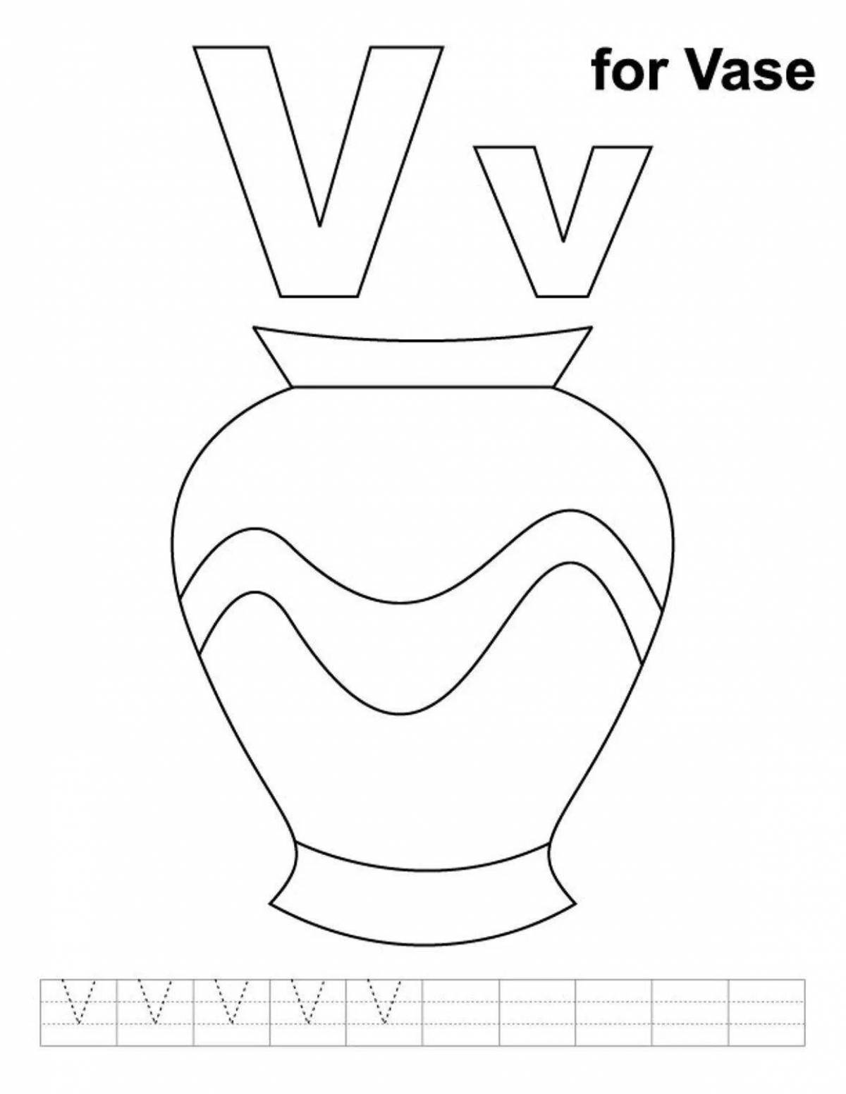 Fine vase coloring page