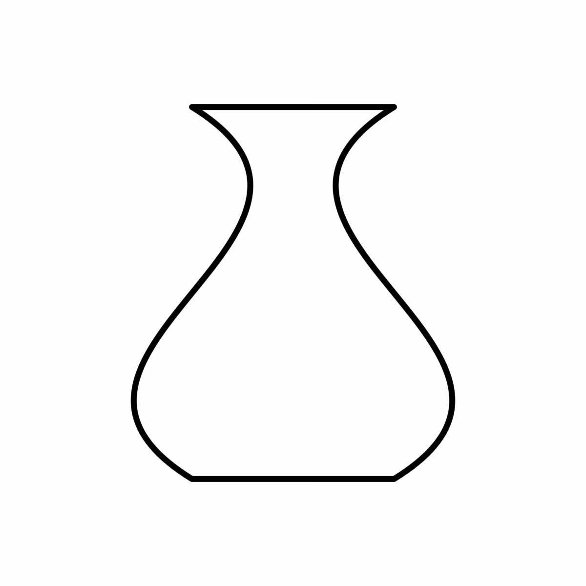 Coloring page fascinating vase