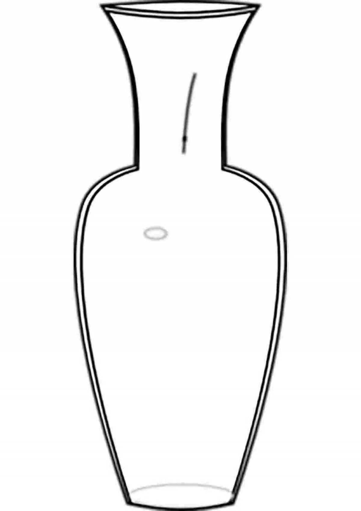 Immaculate vase coloring page