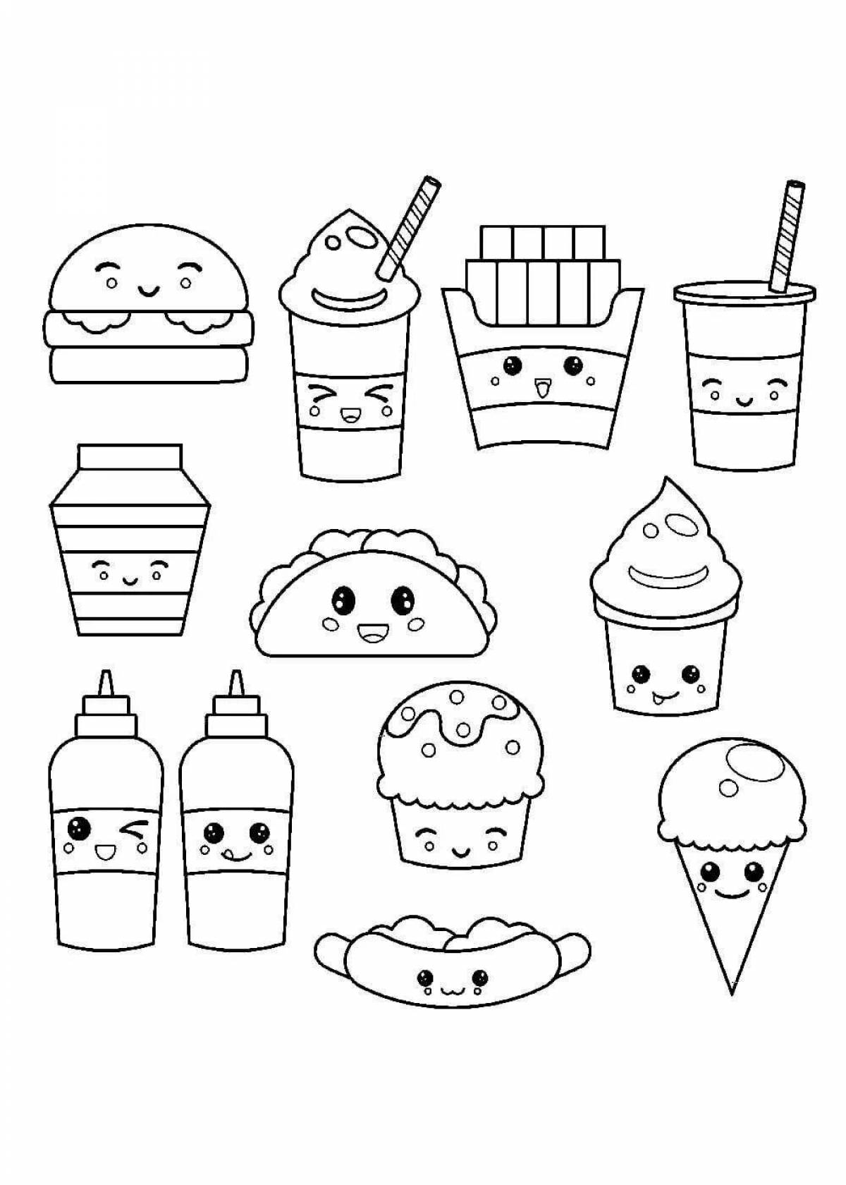 Joyful coloring pages with stickers