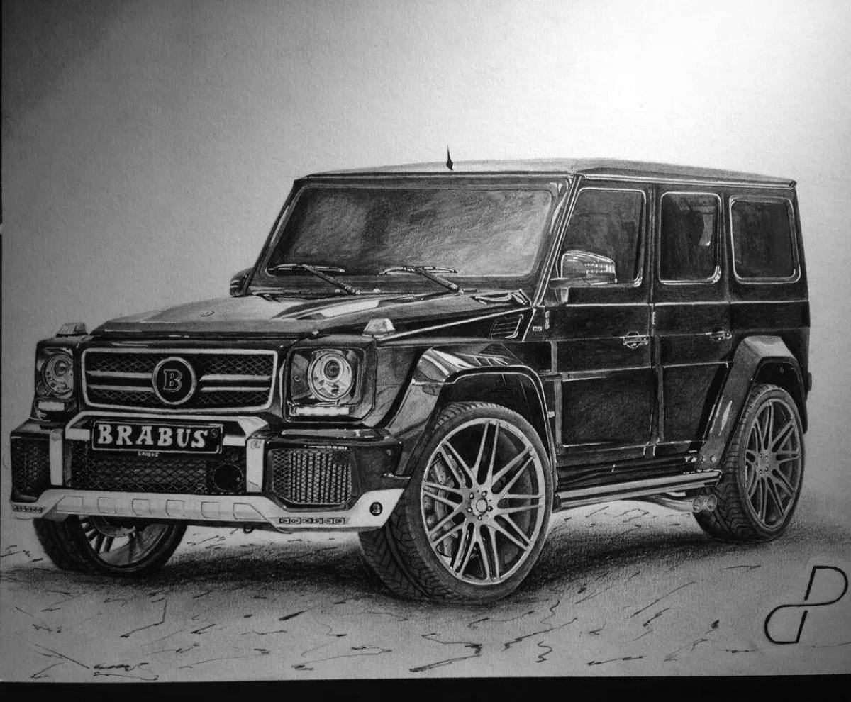 Coloring book gorgeous Brabus Gelik