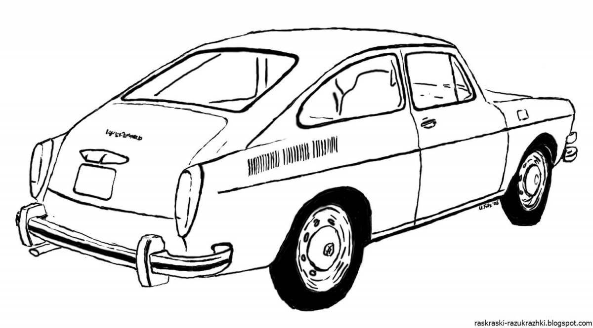 Fabulous victory car coloring page