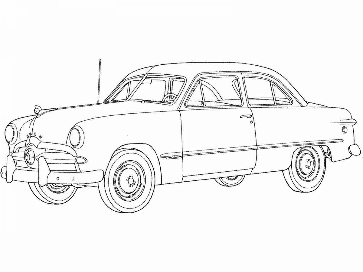 Victory car coloring page