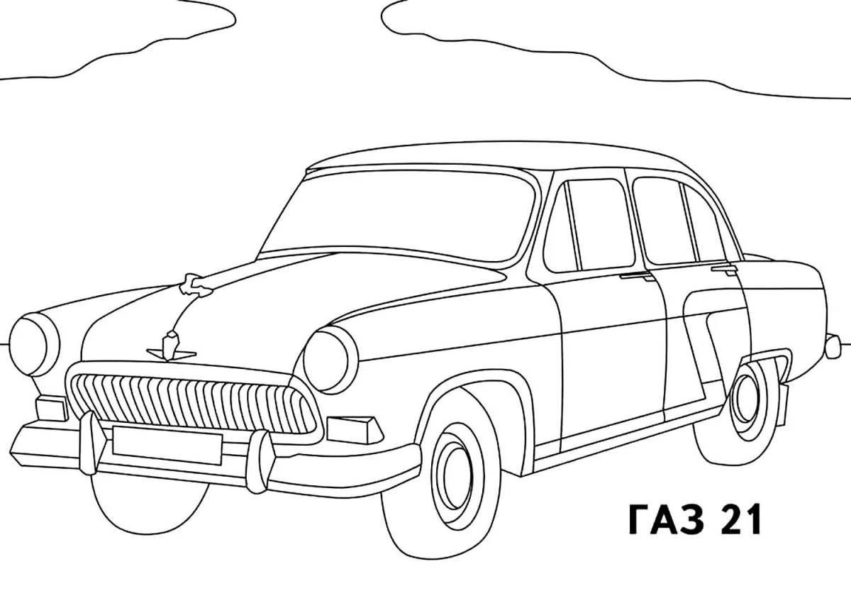 Adorable victory car coloring page