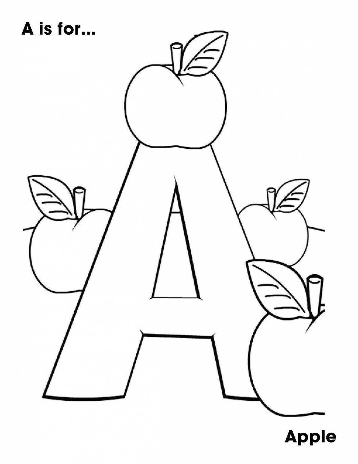 Innovative Kazakh alphabet coloring page