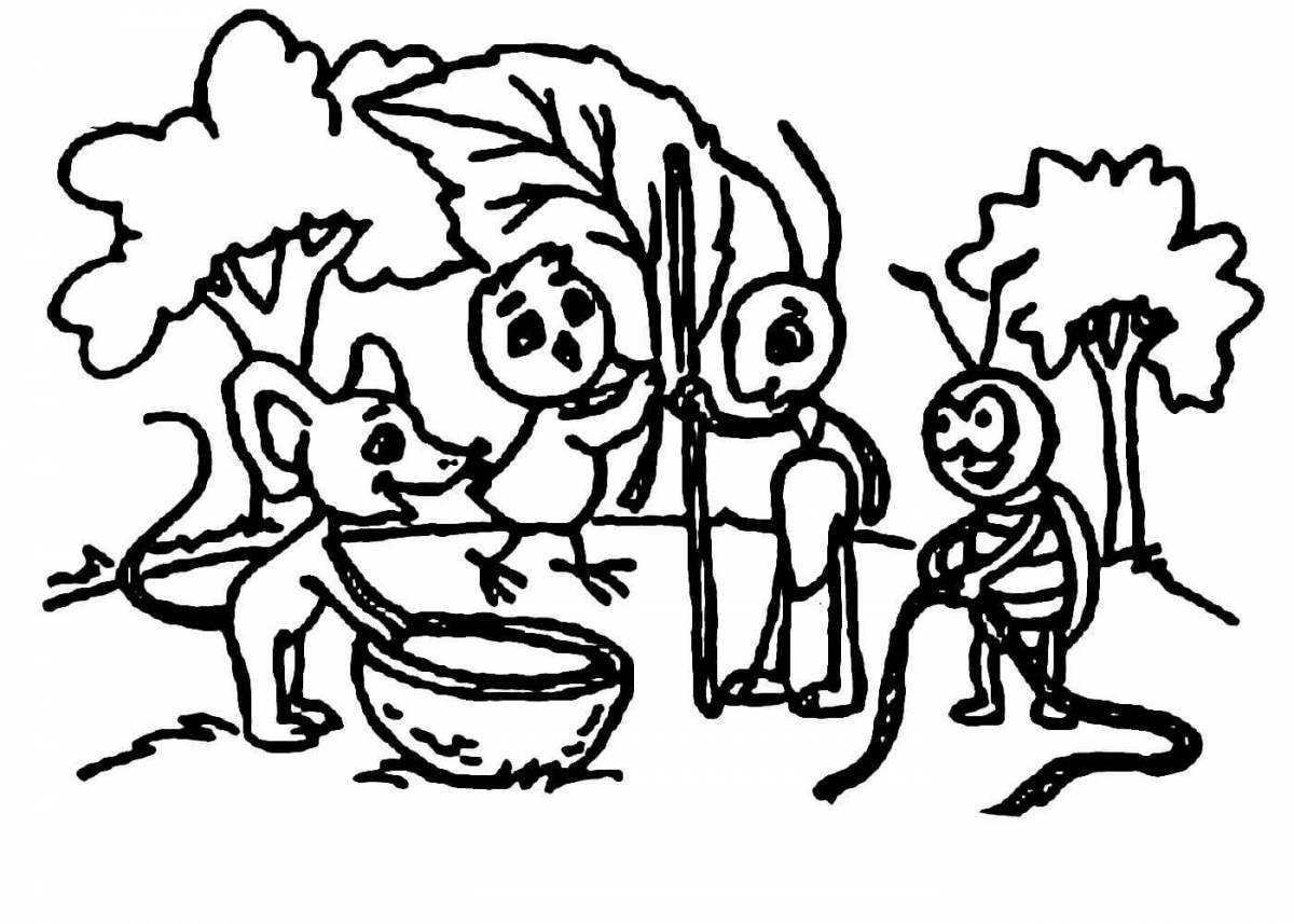 Элегантная раскраска из сказок сутеева