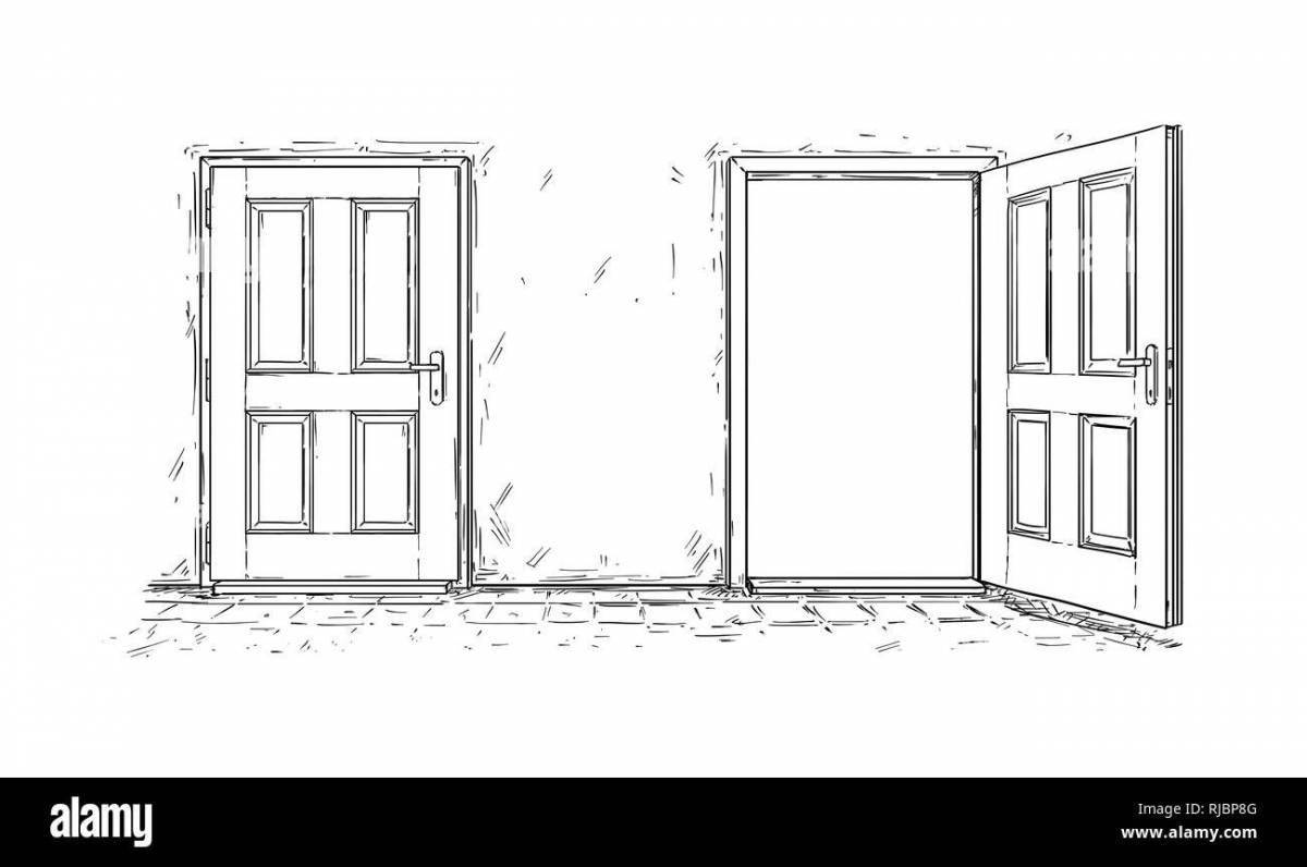 Majestic seek out doors coloring page