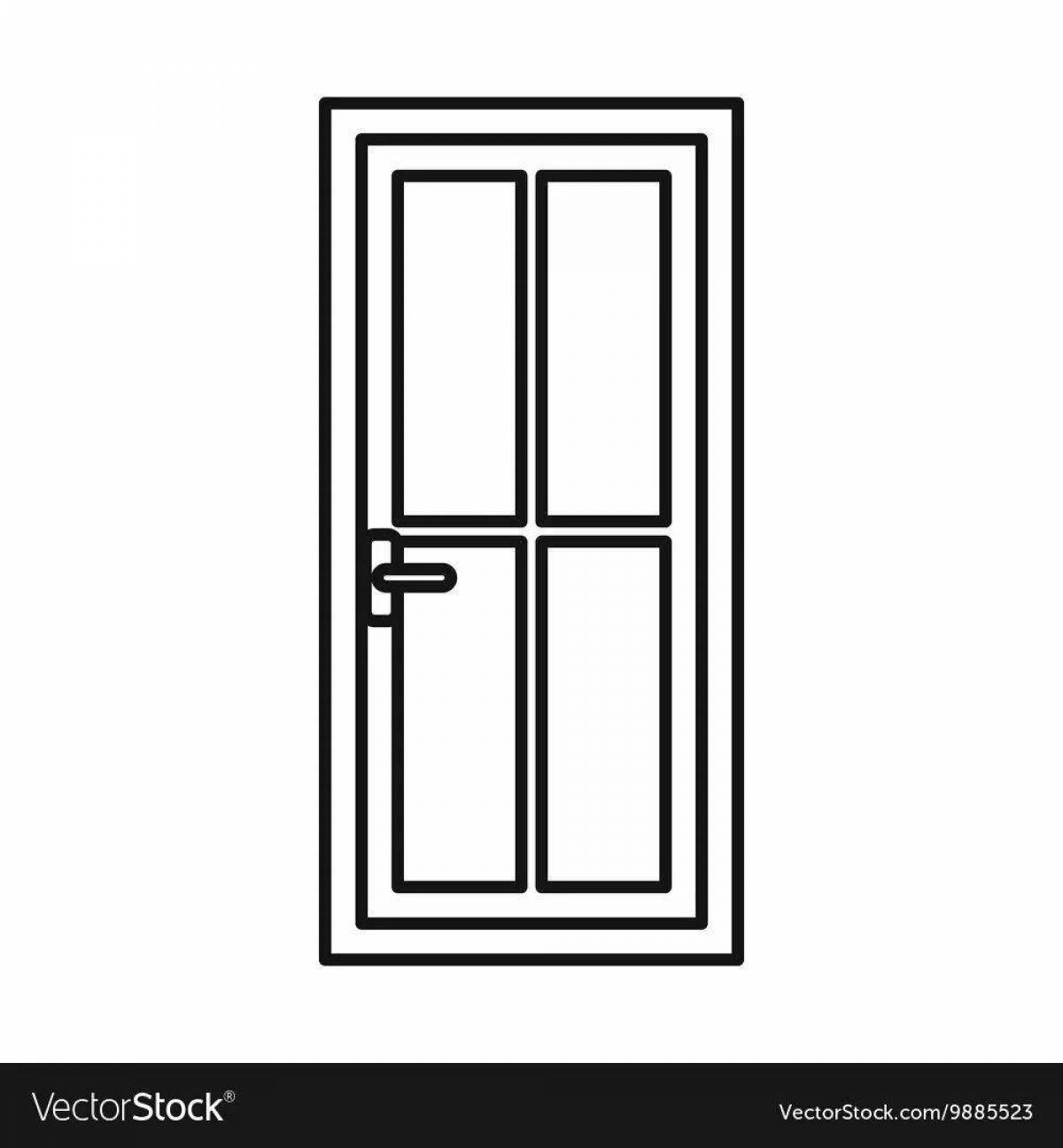 Lovely seek out doors coloring page