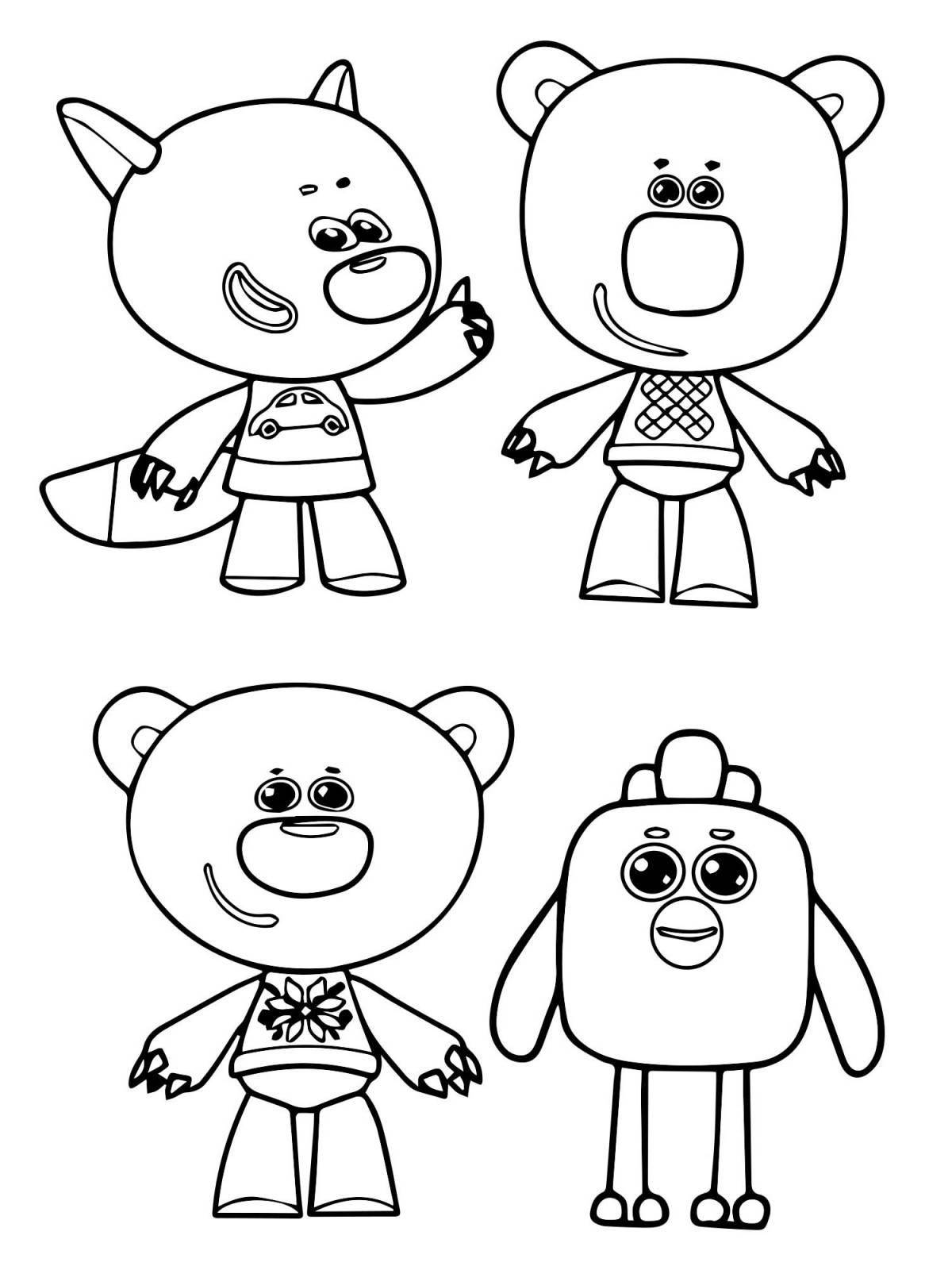 Colour-radiant coloring for boys mimimishki