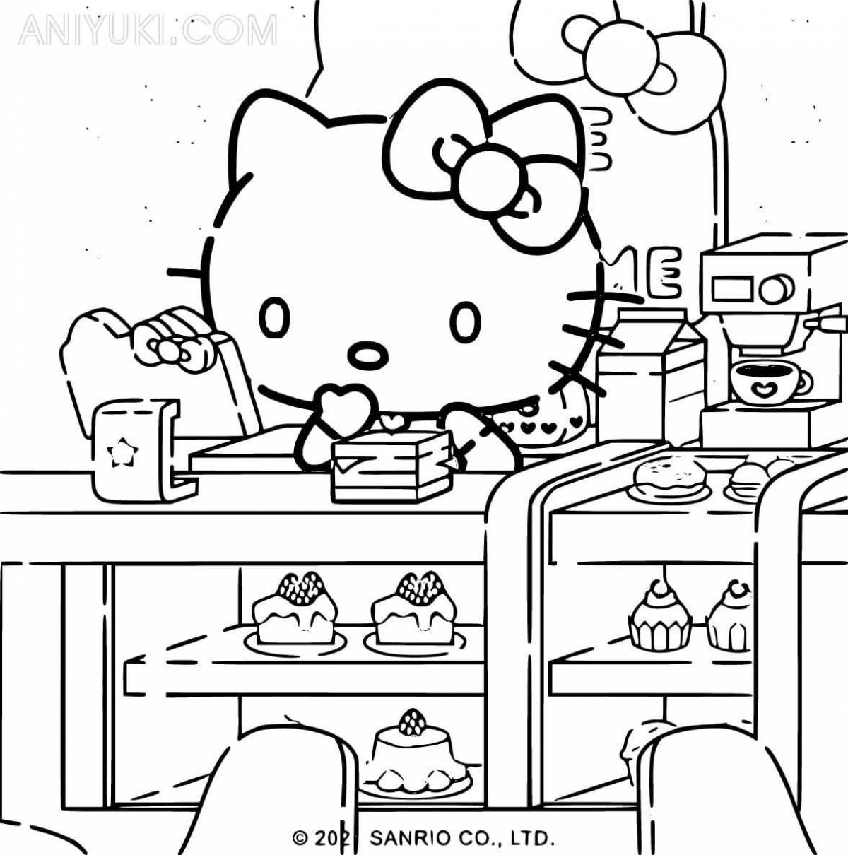 Awesome coloring hello kitty demon