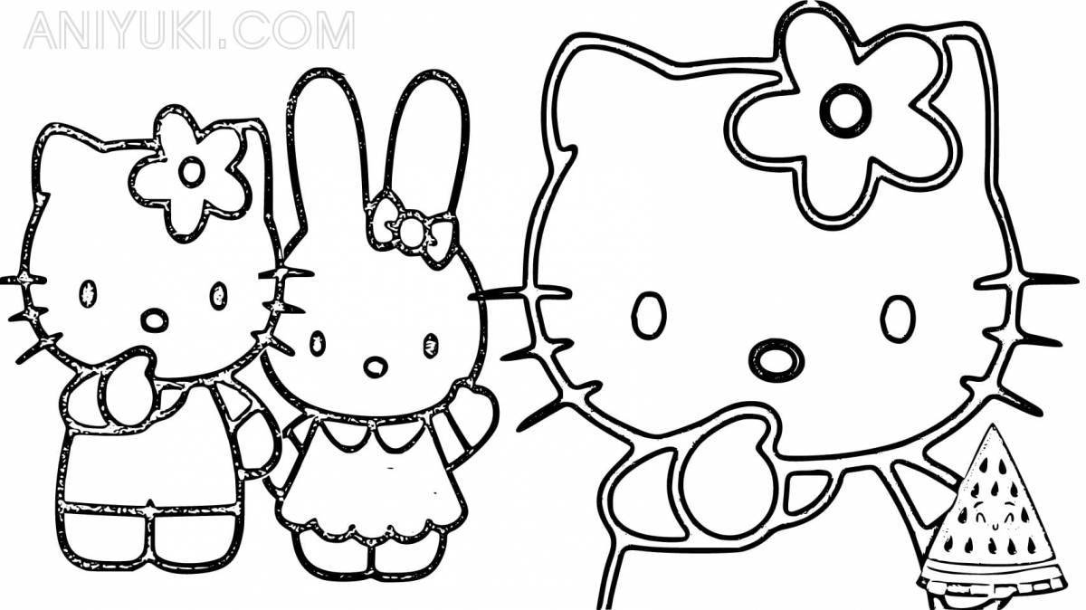 Great coloring hello kitty demon