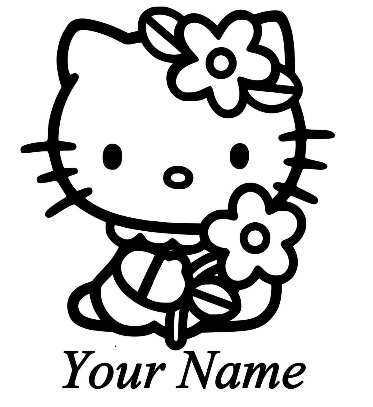 Outstanding hello kitty demon coloring page
