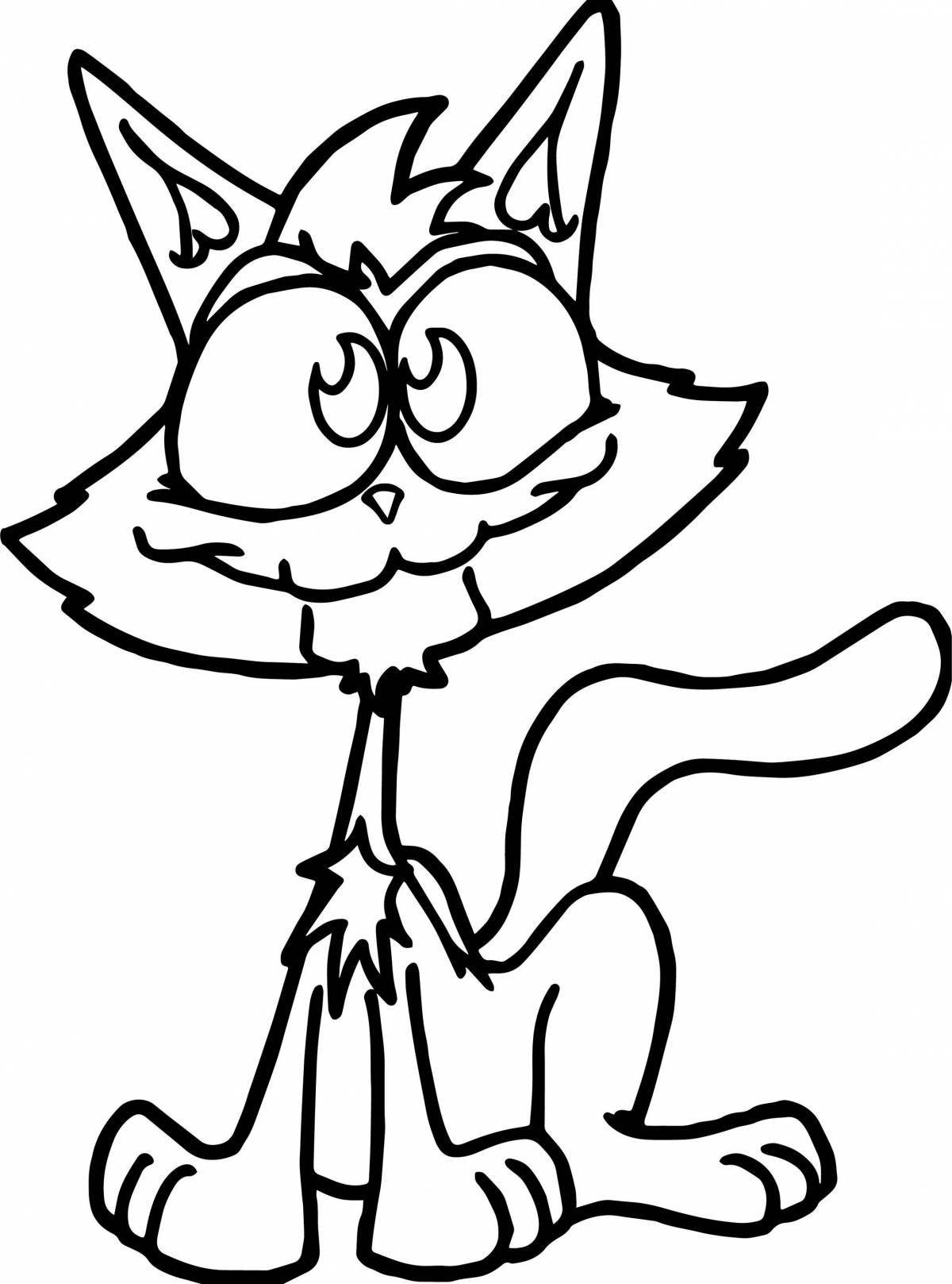 Adorable kantur cat coloring page