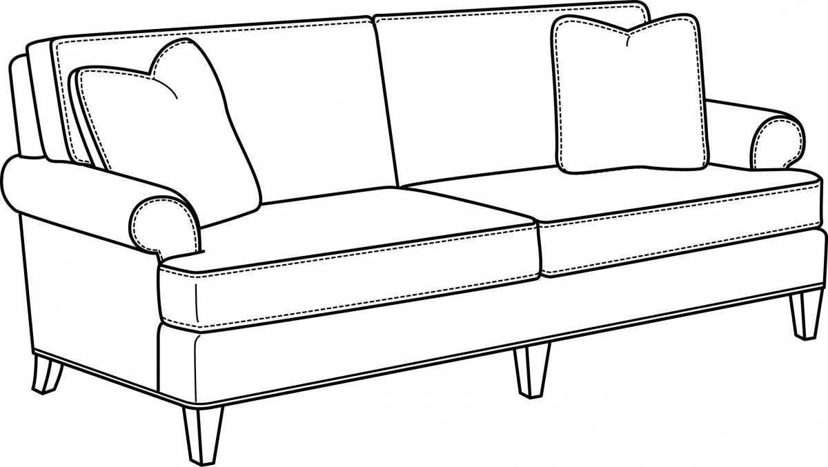 Animated furniture coloring for the elderly