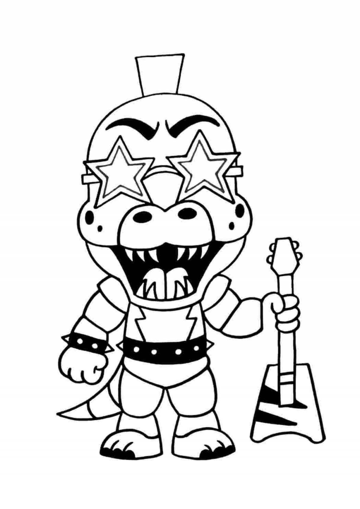 Joyful animatronics fnaf 9 coloring book