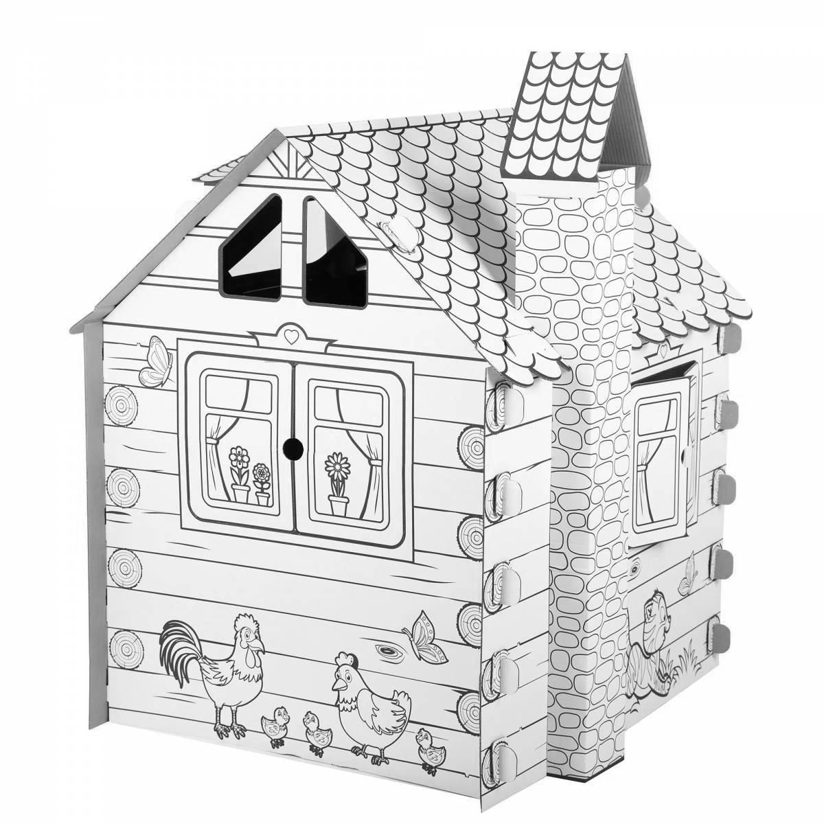 Картонный игровой домик #8