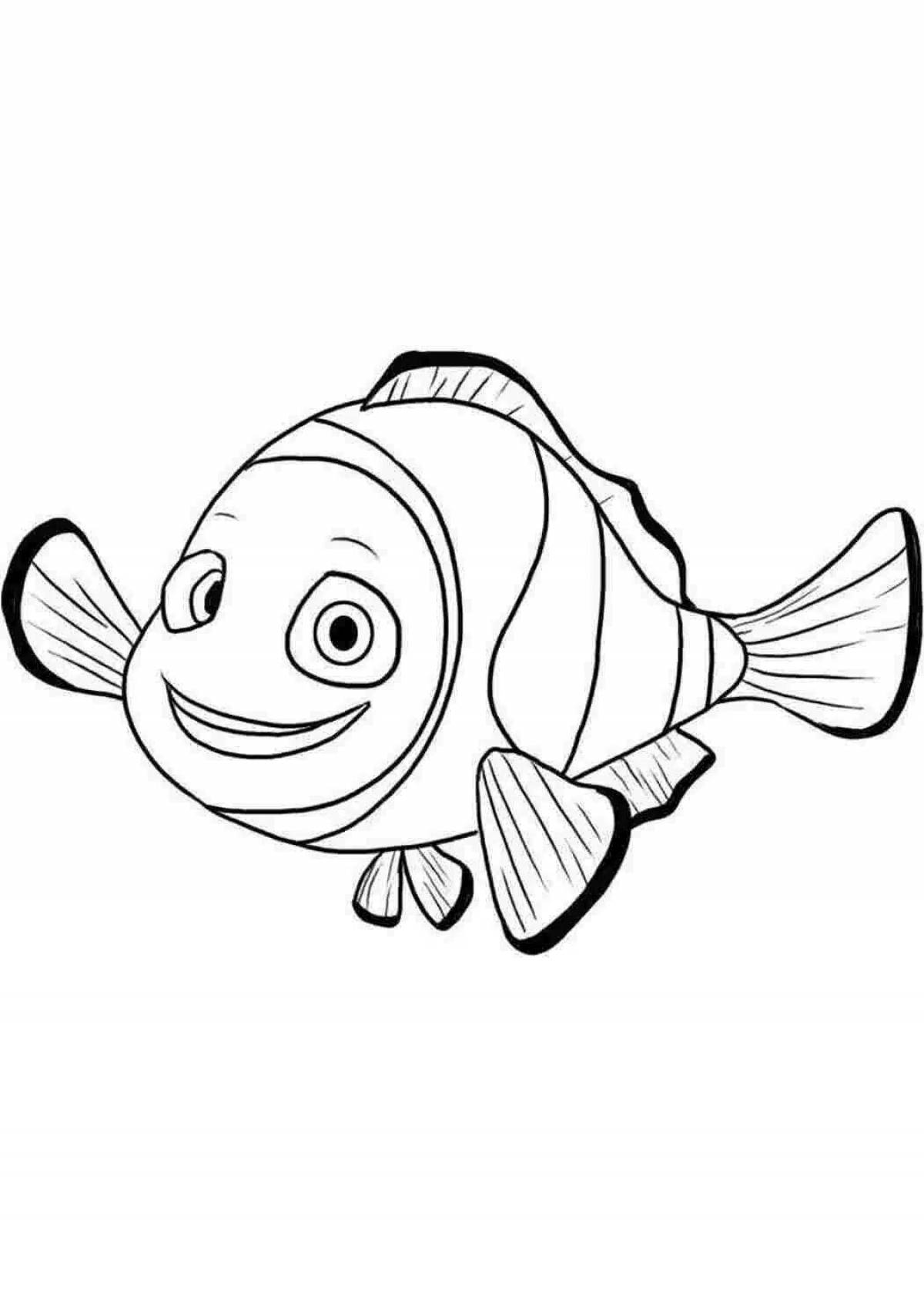 Beautiful fish coloring pages for girls