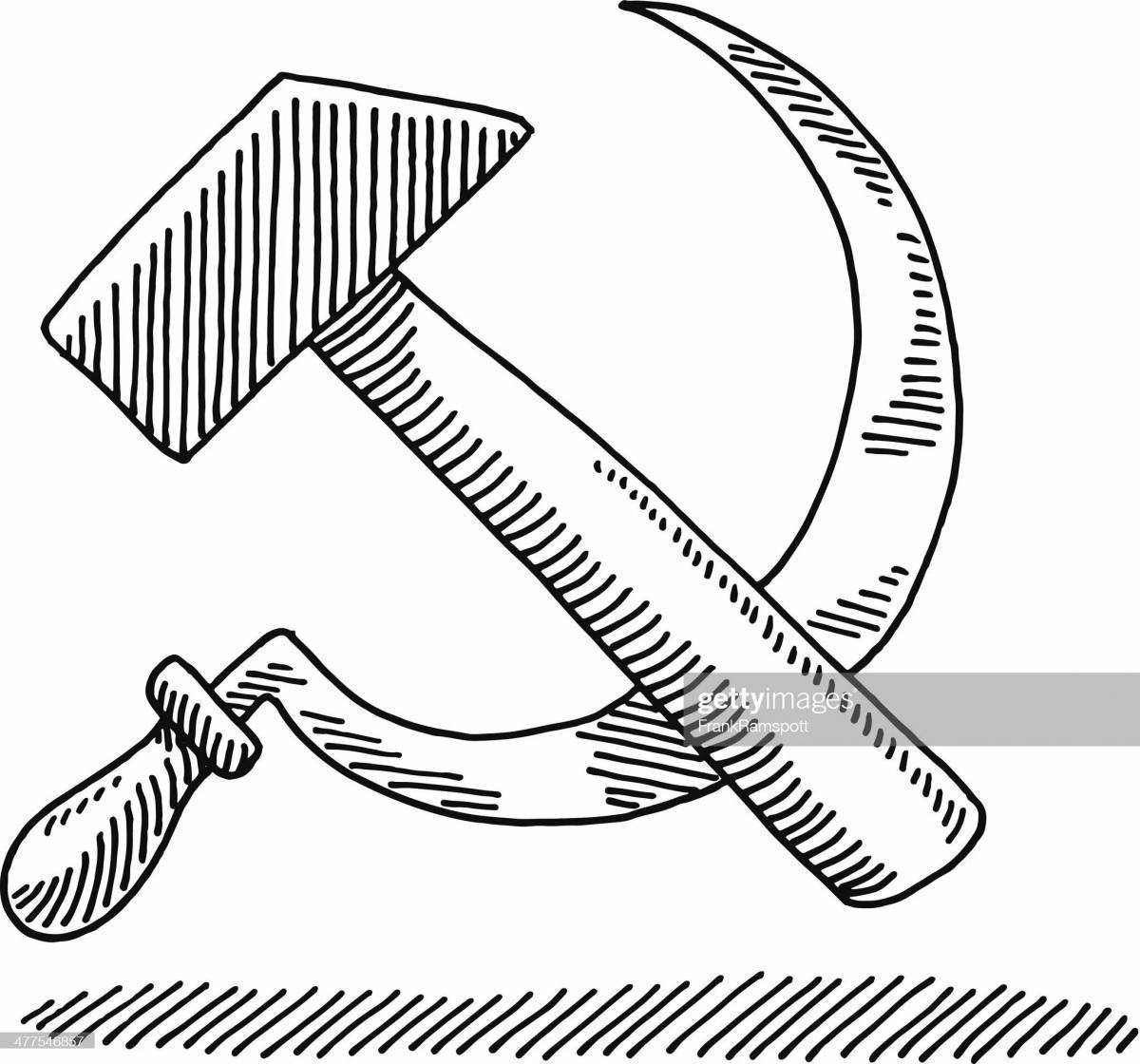 Great hammer and sickle coloring book