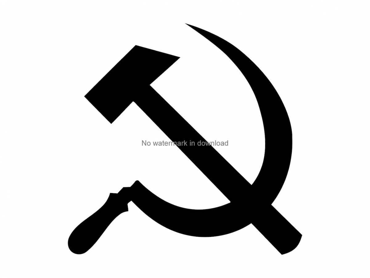 Exquisite hammer and sickle coloring book