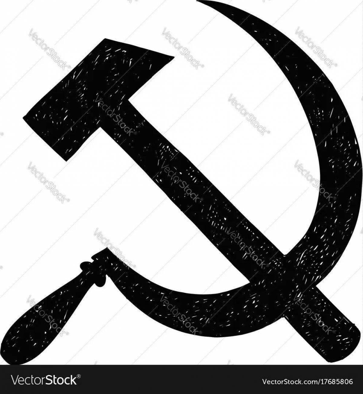 Elegant hammer and sickle coloring book