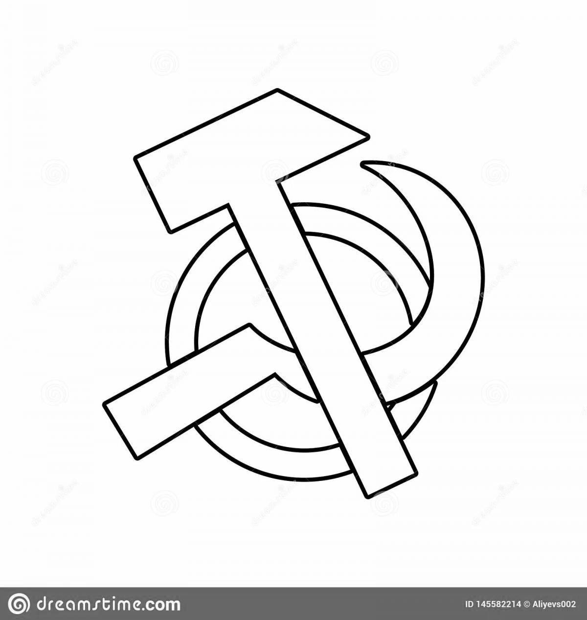 Coloring big hammer and sickle