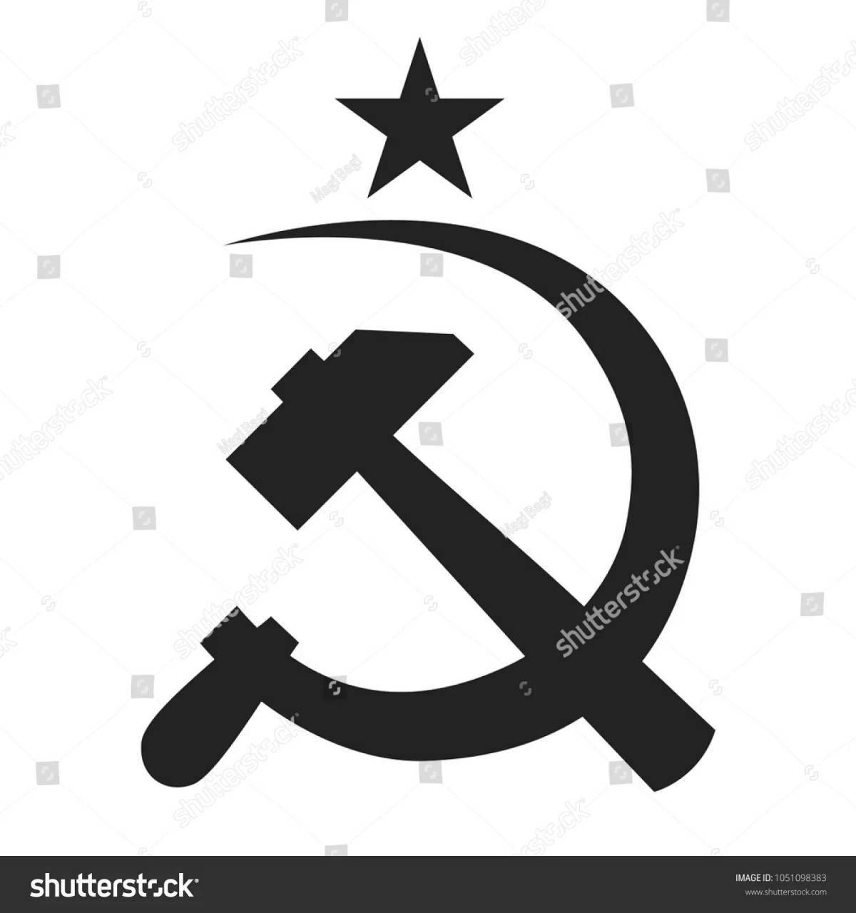 Attractive hammer and sickle coloring book