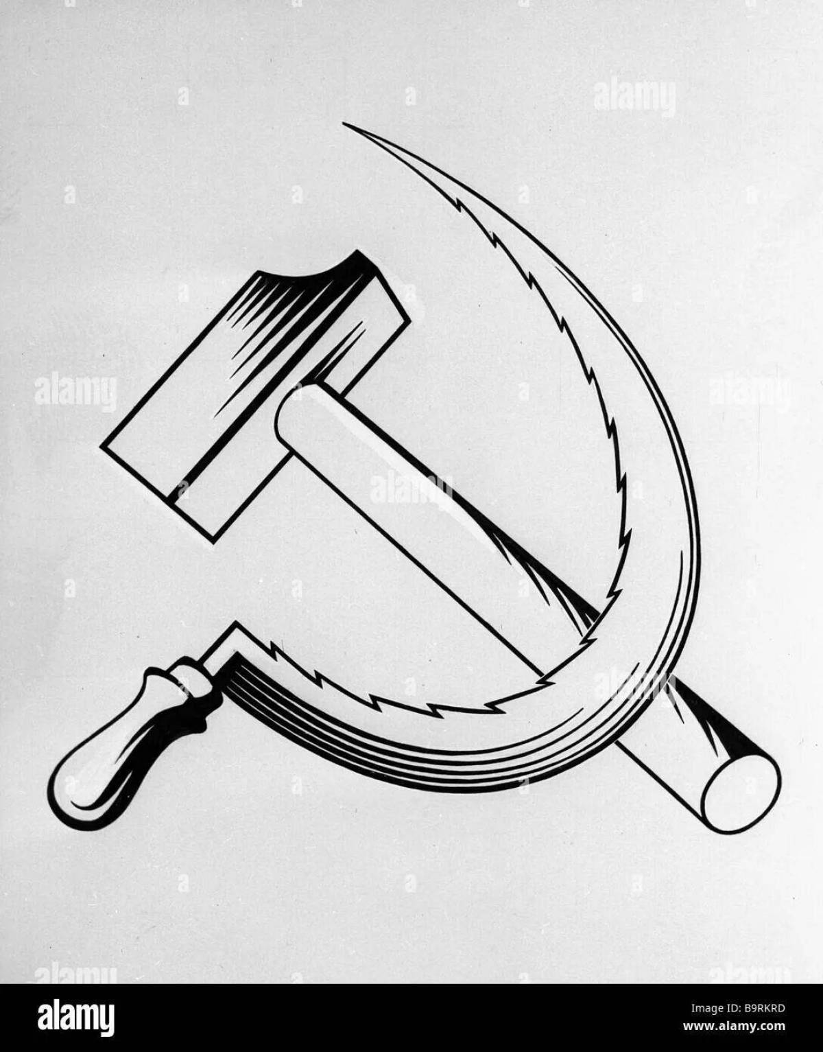 Creative hammer and sickle coloring book