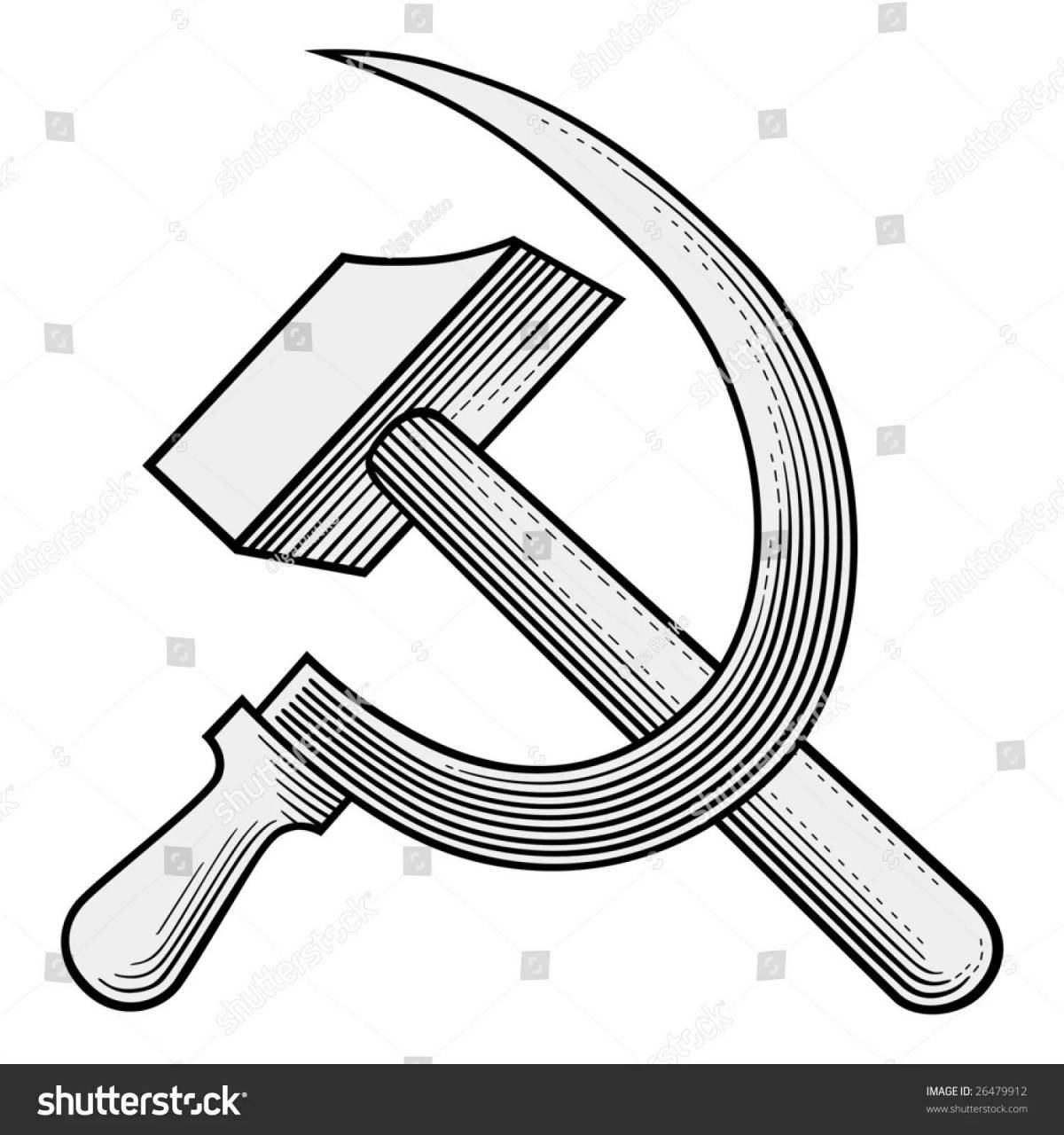 Creative hammer and sickle coloring