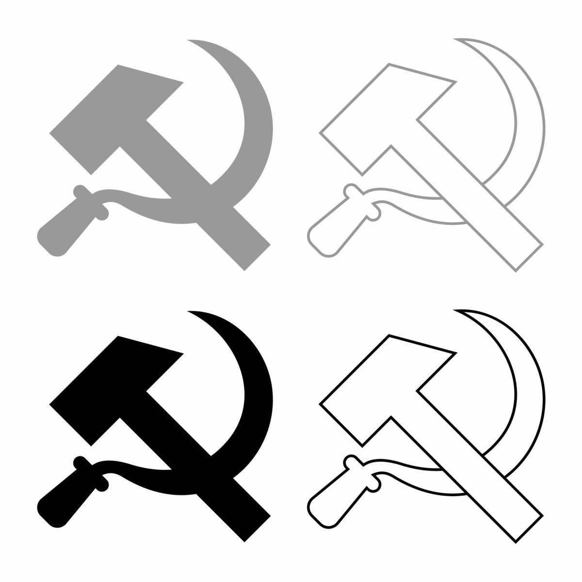 Hammer and sickle art coloring