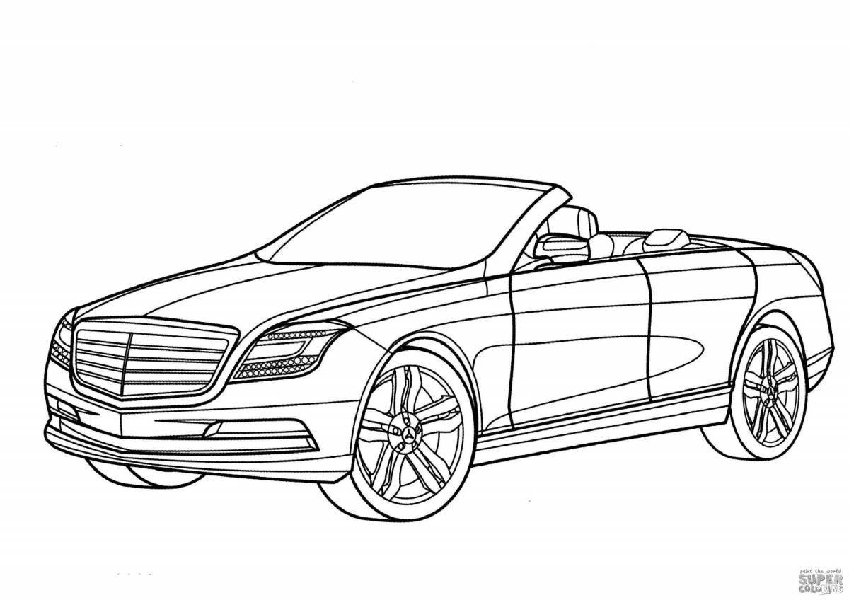 Colourful coloring mercedes for boys