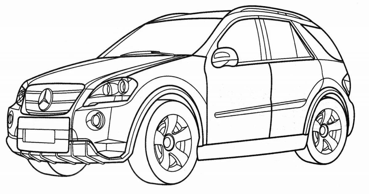 Shining Mercedes coloring book for boys