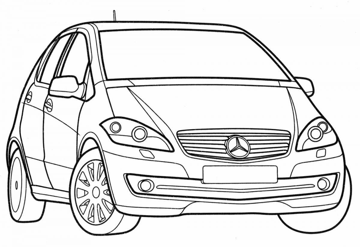 Shiny mercedes coloring book for boys