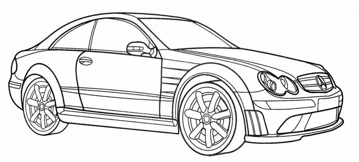 Attractive coloring mercedes for boys
