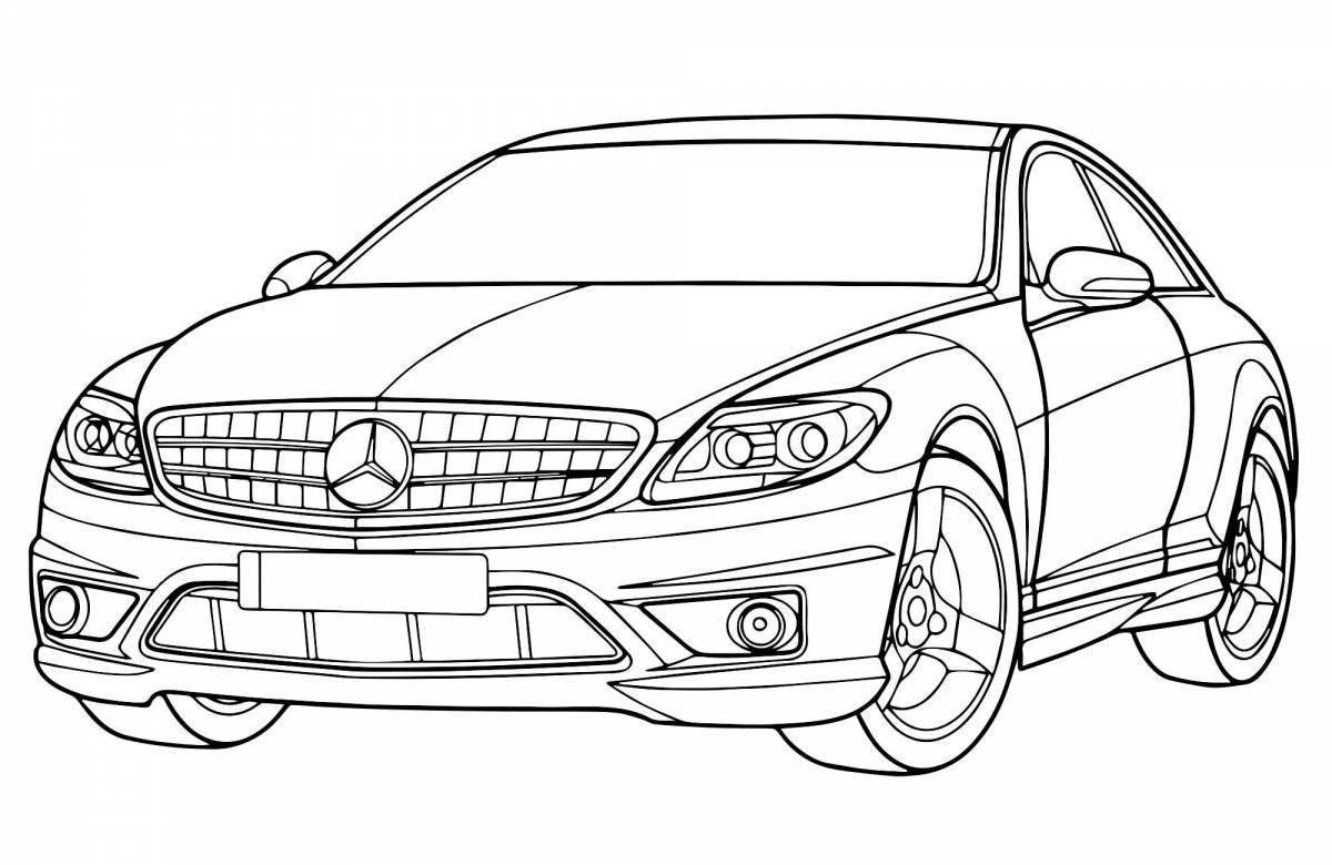 Charming mercedes coloring book for boys