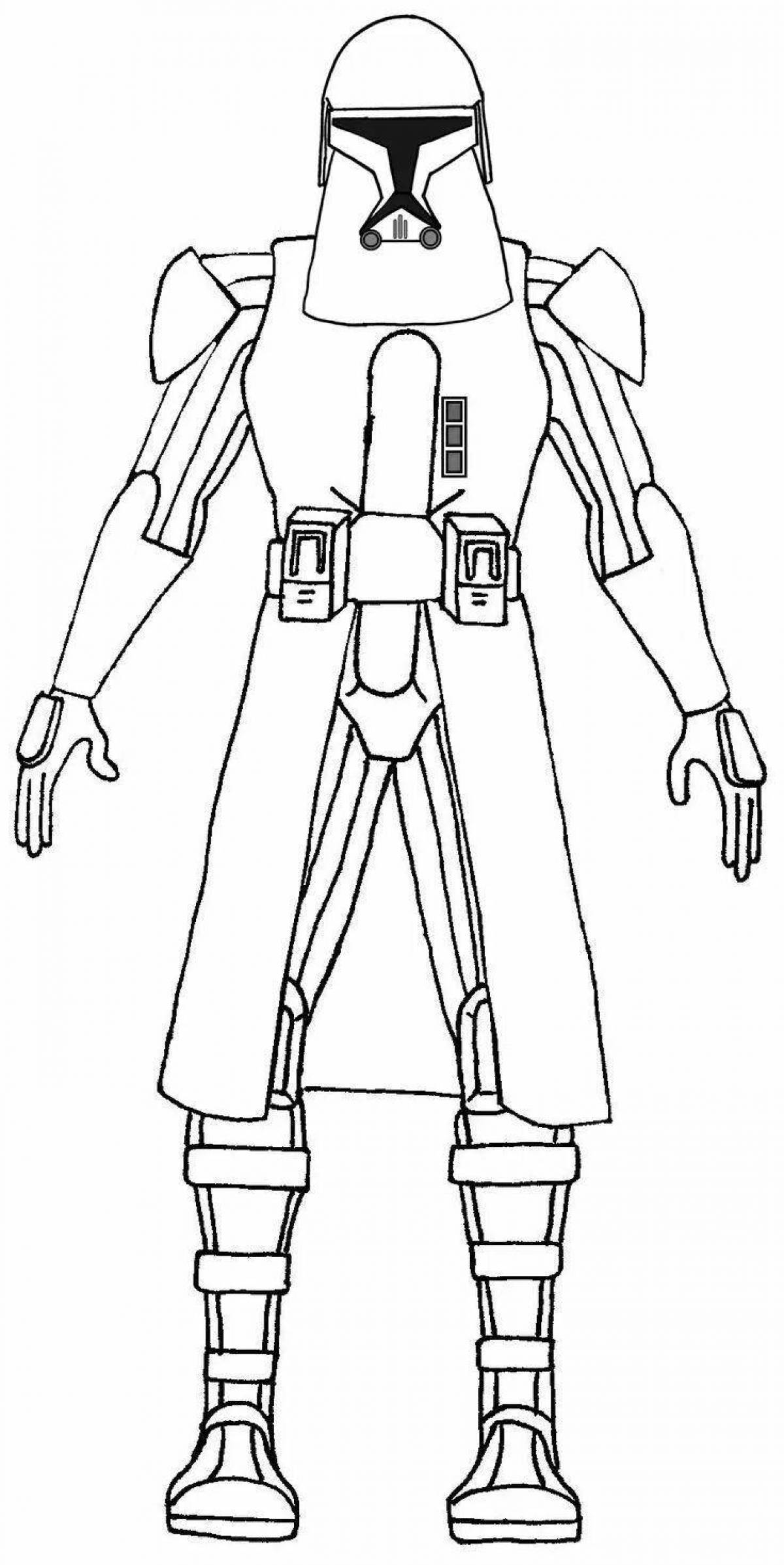 Star wars clones bold coloring page
