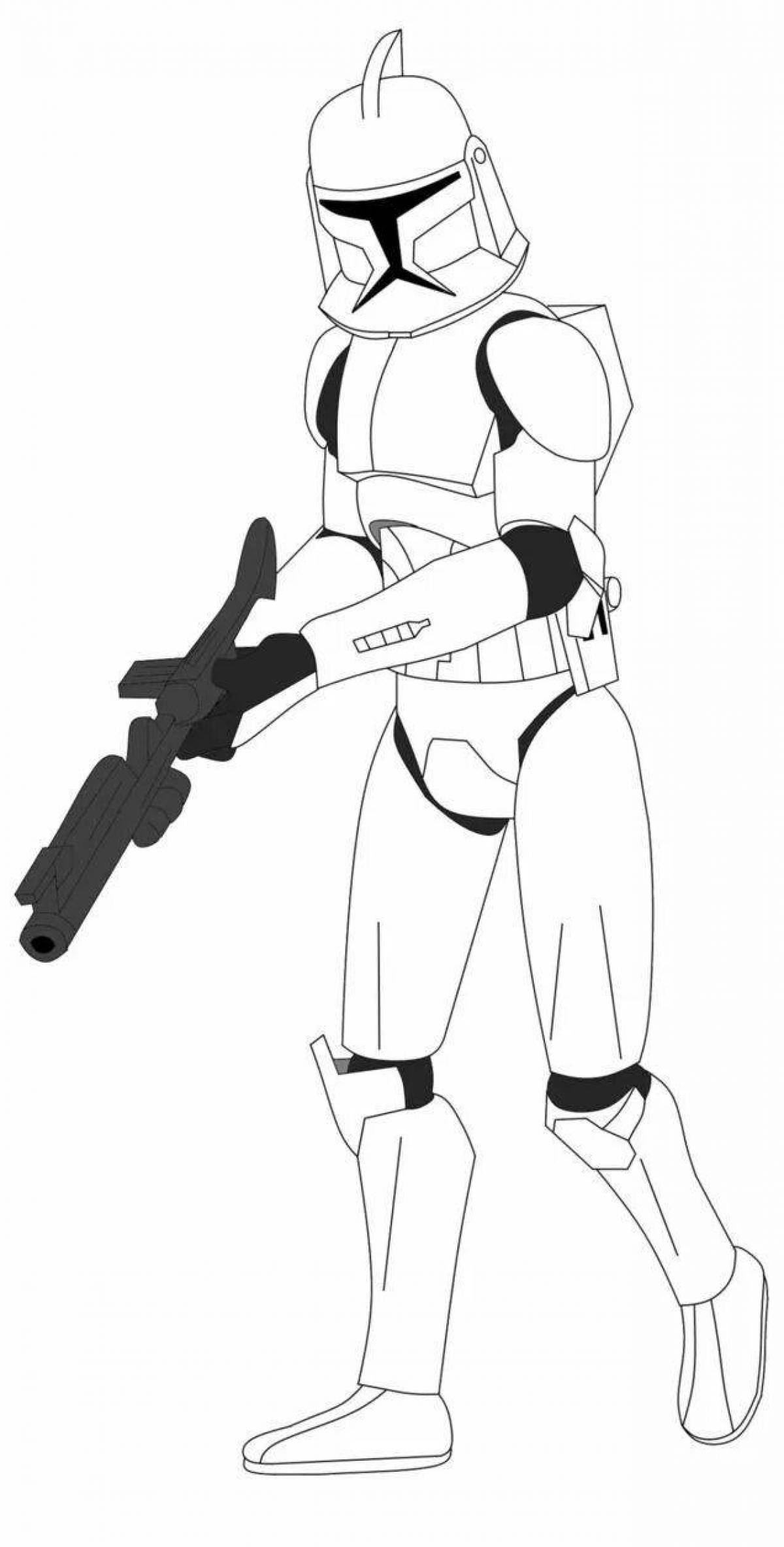 Bright Star Wars clone coloring pages