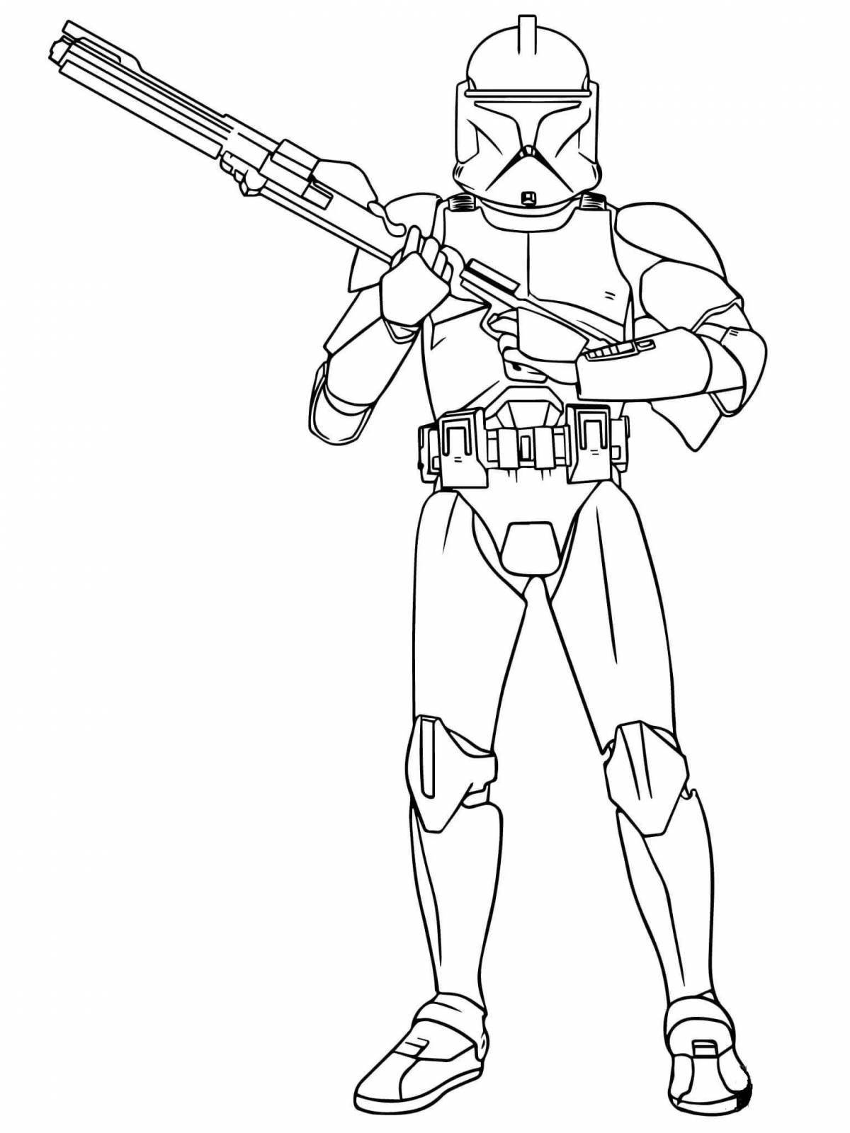 Radiant coloring page star wars clones