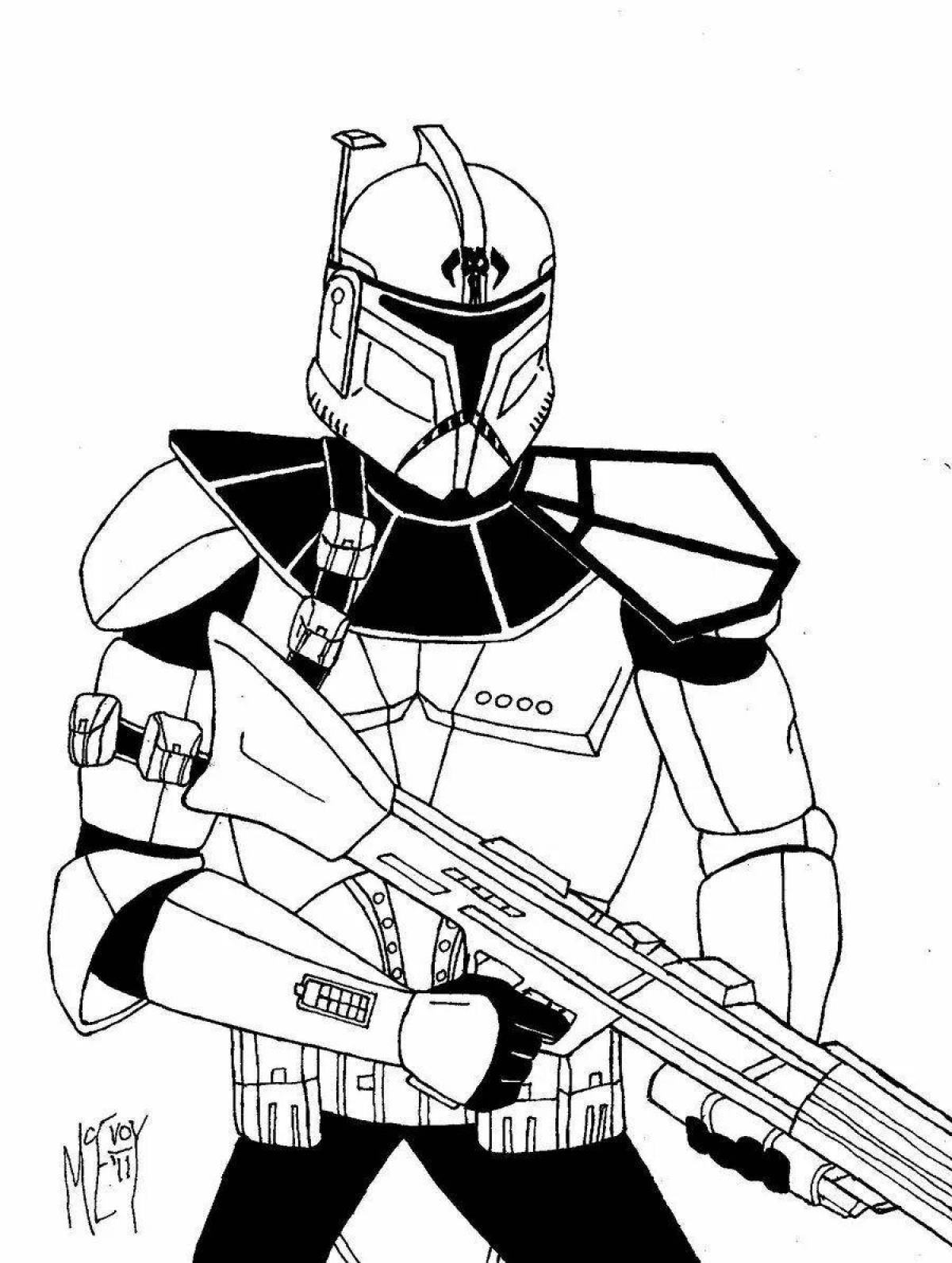 Star wars clone grand coloring page