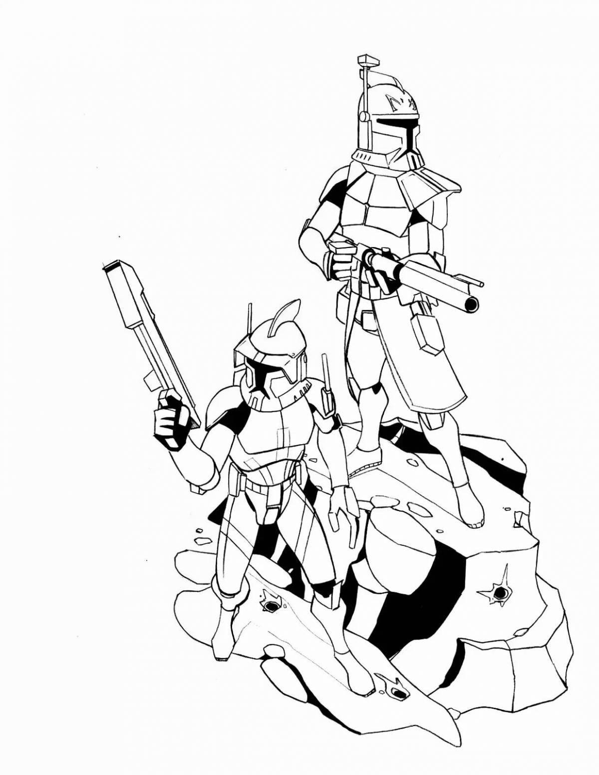 Amazing Star Wars clone coloring pages