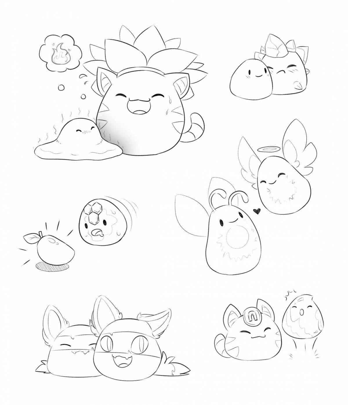 Photo Coloring magical slime rancher 2