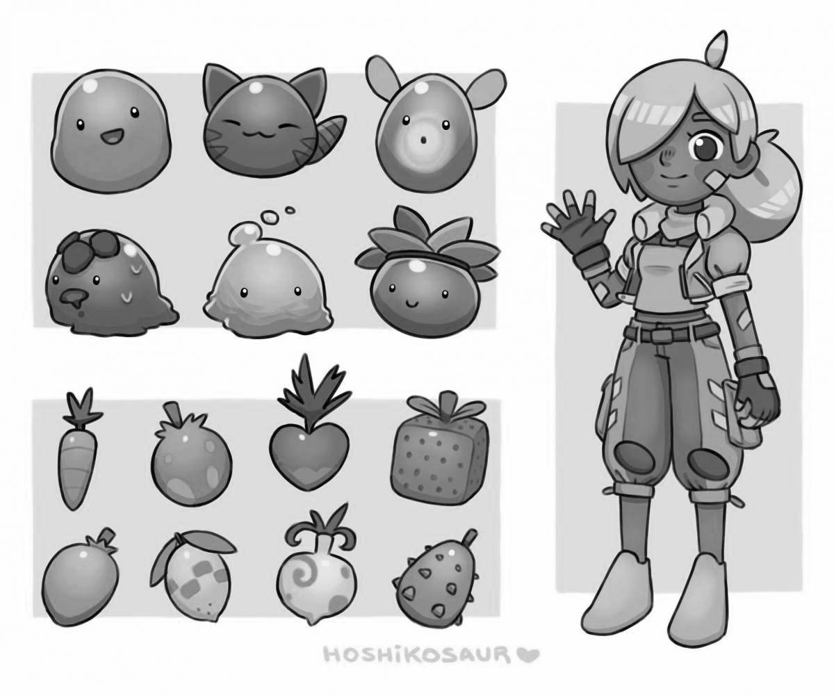 Photo Coloring sweet slime rancher 2