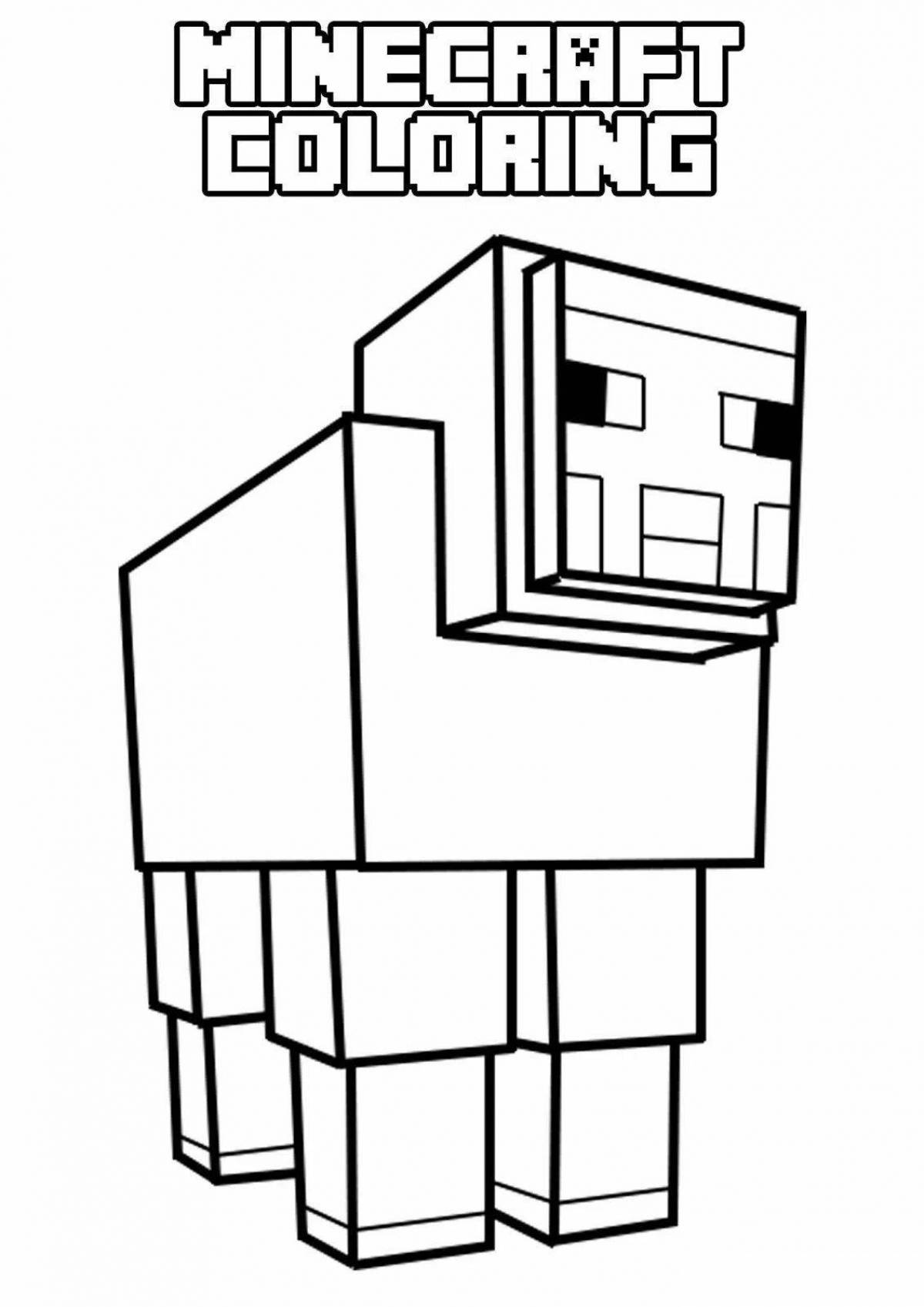 Fabulous minecraft gripper coloring page