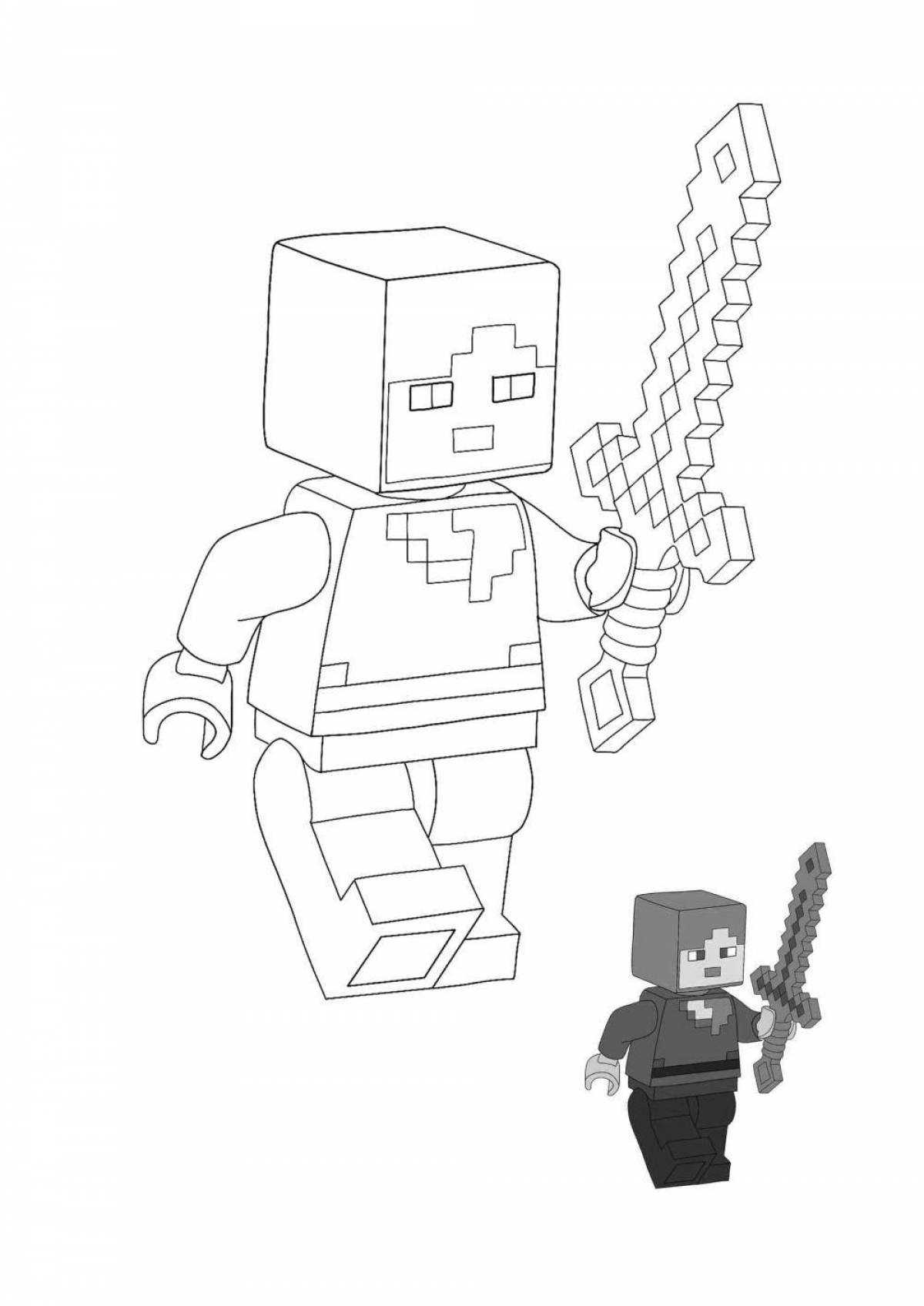 Incredible minecraft gripper coloring book