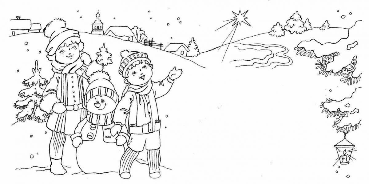 Fascinating Winter Class 2 coloring page