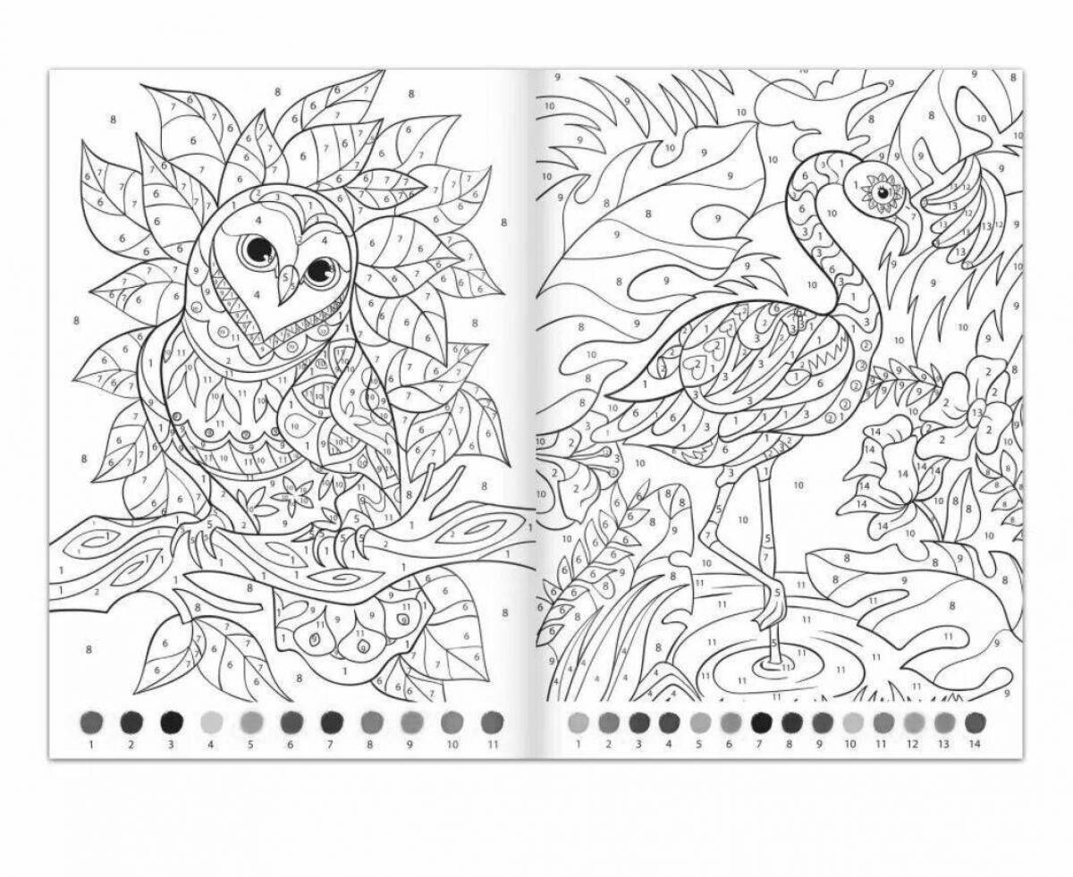 Color-joy video by numbers coloring page